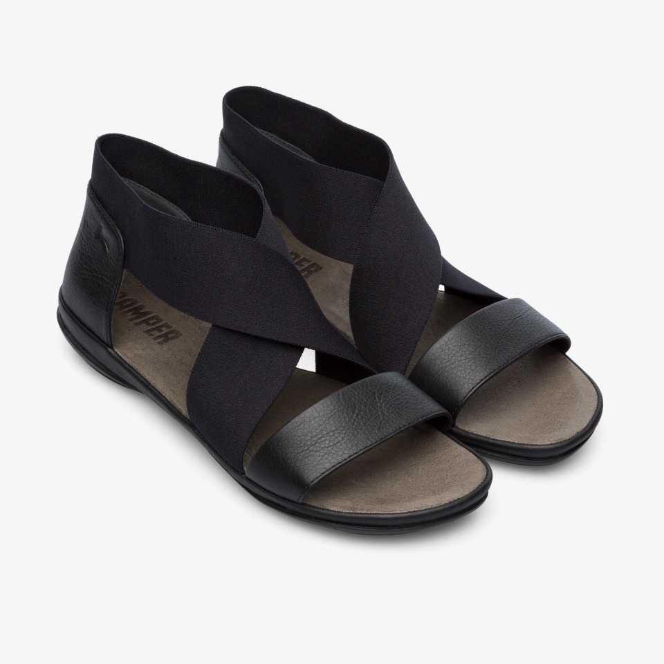 Camper Right Black - Camper Women's Sandals ||8675-UTXJR||